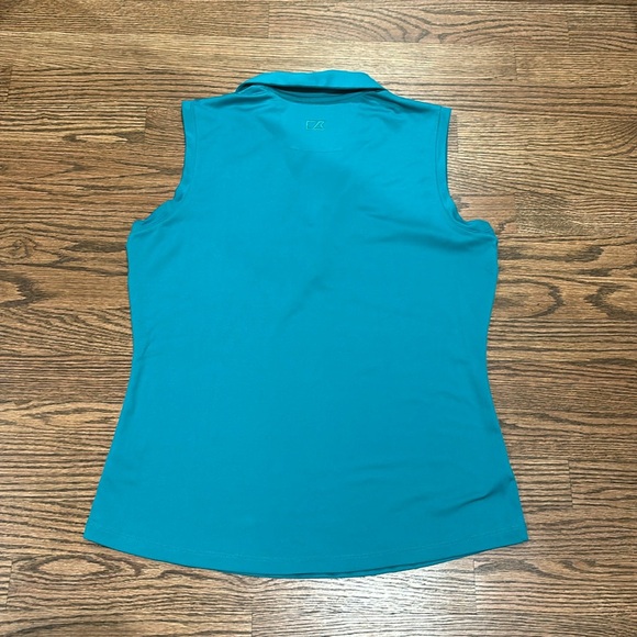 Cutter & Buck Forge Sleeveless Polo size small teal green - Picture 5 of 5